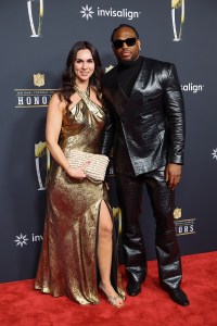 Adrianna Rivas and Derrick Henry at the 15th Annual NFL Honors held at the Palace of Fine Arts on February 05, 2026 in San Francisco, California.