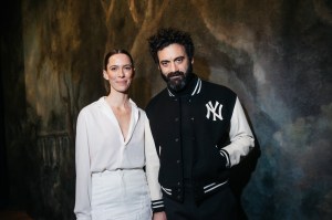 Rebecca Hall and Morgan Spector at the Ralph Lauren Fall 2026 Ready-to-Wear show