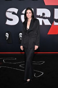 Courteney Cox at the "Scream 7" Global Premiere held at Paramount Theatre on February 25, 2026 in Los Angeles, California.