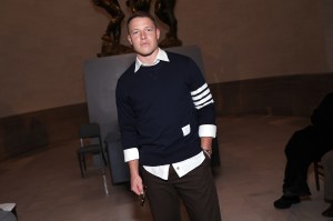 Christian McCaffrey at the GQ Bowl, presenting the Thom Browne Fall 2026 collection held at Legion of Honor on February 06, 2026 in San Francisco, California.
