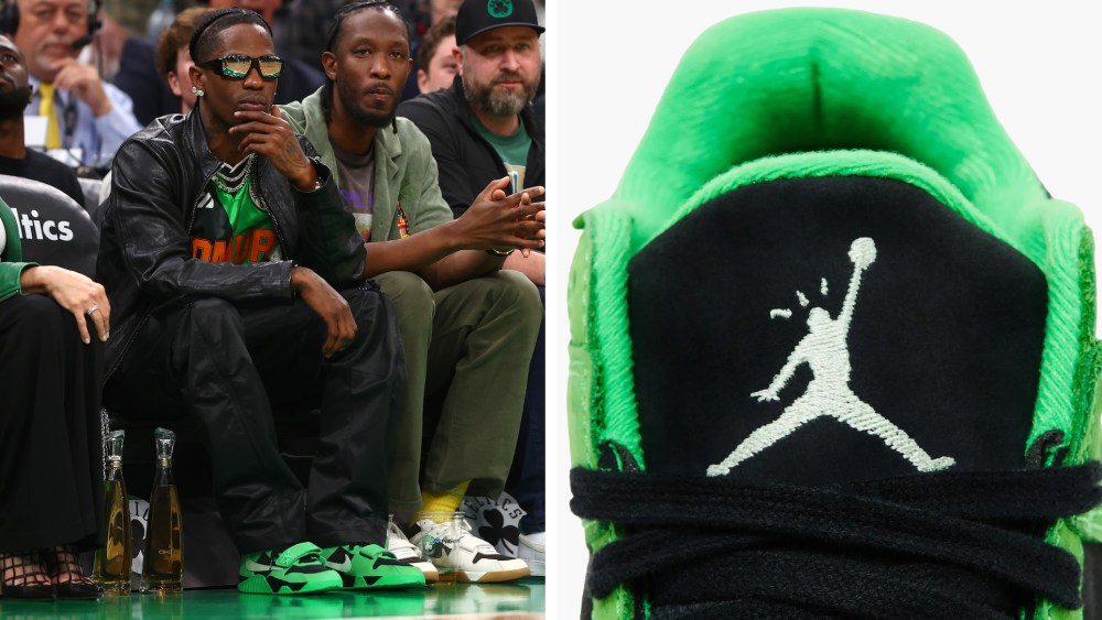Travis Scott Jordan CJ1 T-Rexx Green Spark