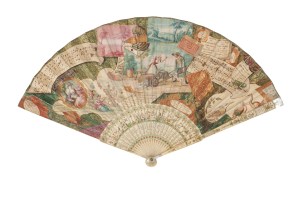 An 18th century fan on display at the Musée des Arts Décoratifs
