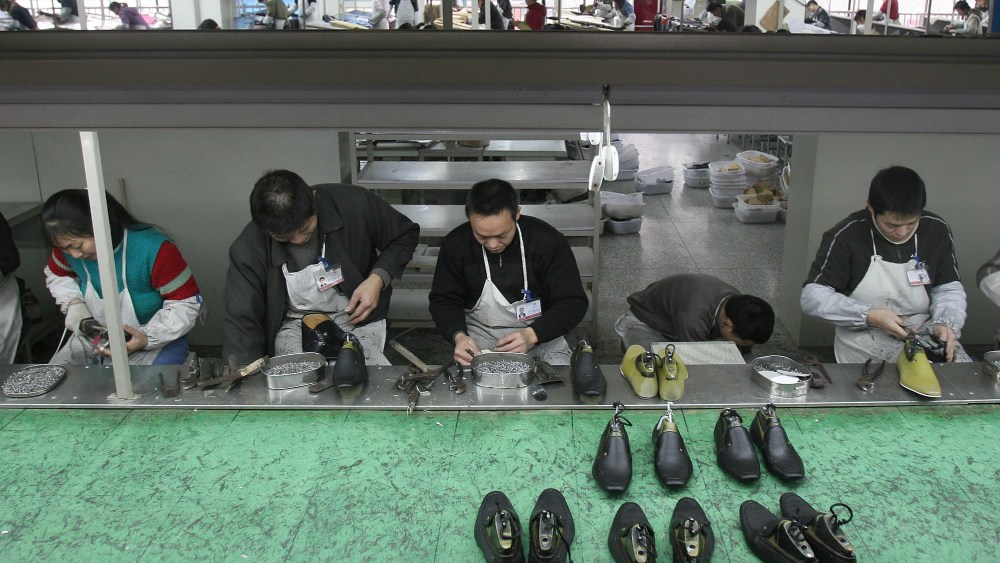 China shoe factor in Chengdu, China Jan. 19, 2006
