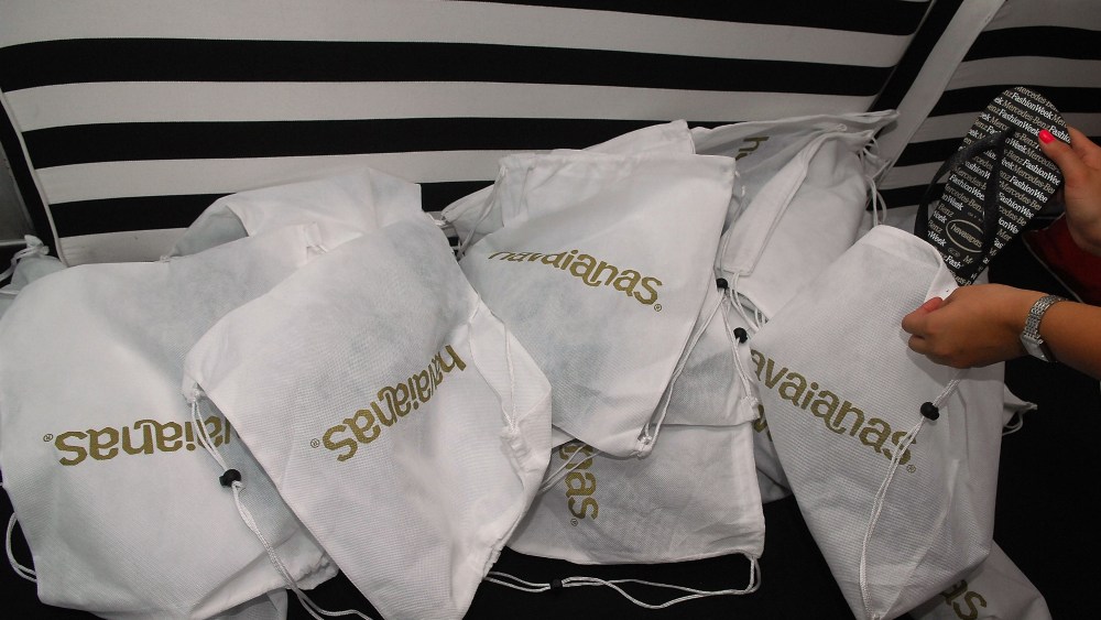 Havaianas bags and flip flops (Havaianas test at Raleigh Hotel during "Mercedes Benz Fashion Week: Miami Swim" on July 10, 2007, in Miami Beach.