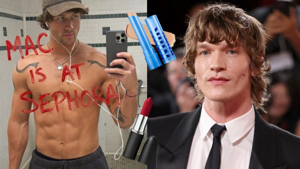 Rob Rausch for MAC Cosmetics; Connor Storie teasing a Milk Makeup launch at the Golden Globes.