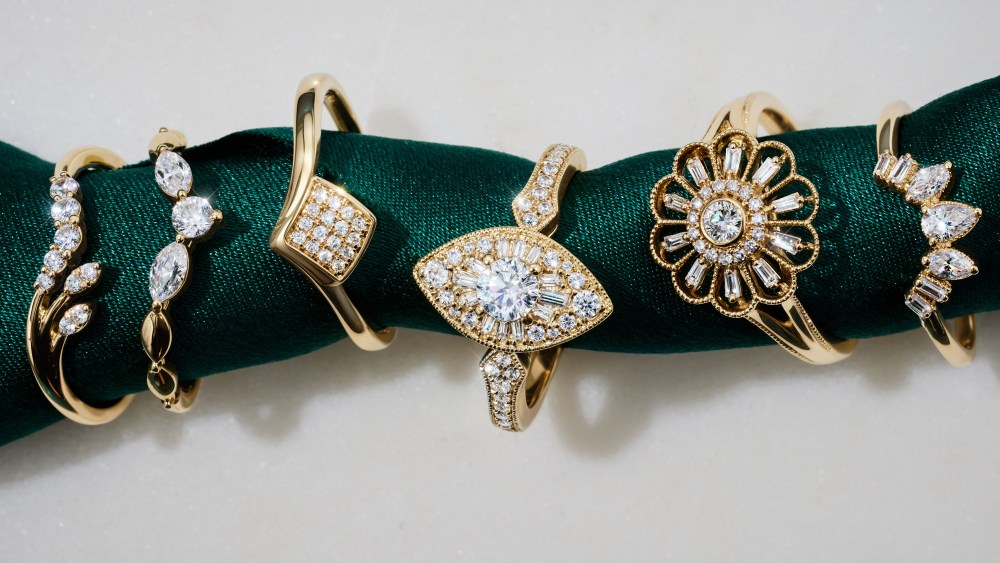 An array of diamond and gold jewelry from the Signet portfolio of brands.