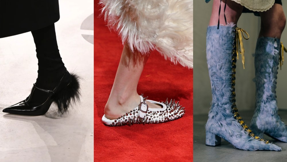 Fendi, Bottega Veneta and Prada fall 2026 footwear.