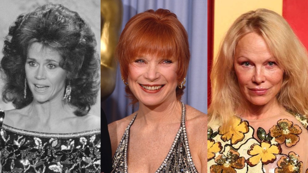 Jane Fonda, Shirley MacLaine and Pamela Anderson at the Oscars.