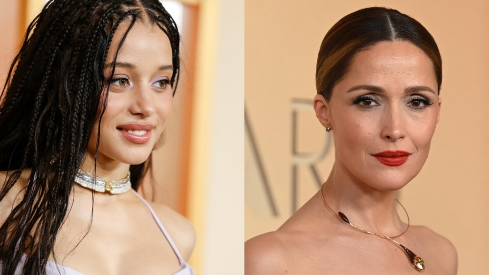 Chase Infiniti and Rose Byrne at the 2026 Oscars.