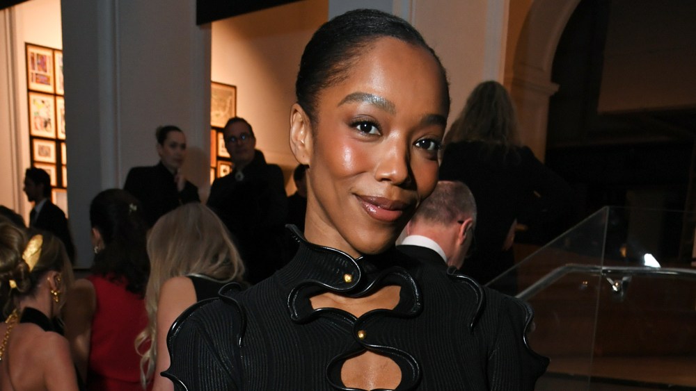 Naomi Ackie at the V&A for the gala ahead of "Schiaparelli: Fashion Becomes Art."