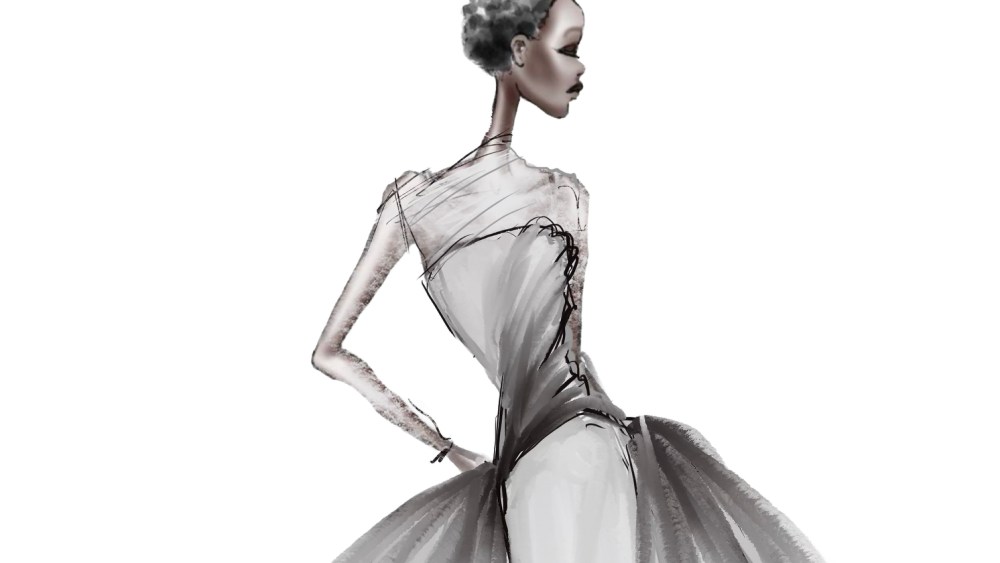 A sketch from Nardos Bridal Spring 2027