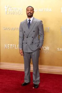 Michael B. Jordan at The 32nd Annual Actor Awards Presented by SAG-AFTRA held at the Shrine Auditorium and Expo Hall on March 01, 2026 in Los Angeles, California.
