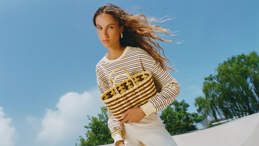 A style from Loeffler Randall x Underwater Weaving's collaboration.