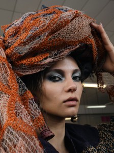 Backstage at Andreas Kronthaler for Vivienne Westwood at Paris Fashion Week