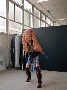 Backstage at Andreas Kronthaler for Vivienne Westwood at Paris Fashion Week