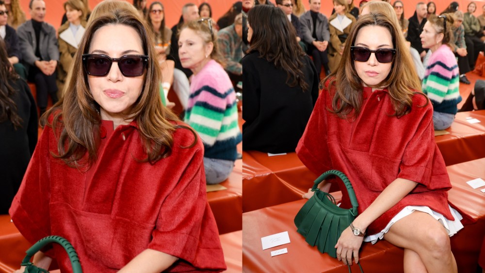 Aubrey Plaza at the Lacoste fashion show.