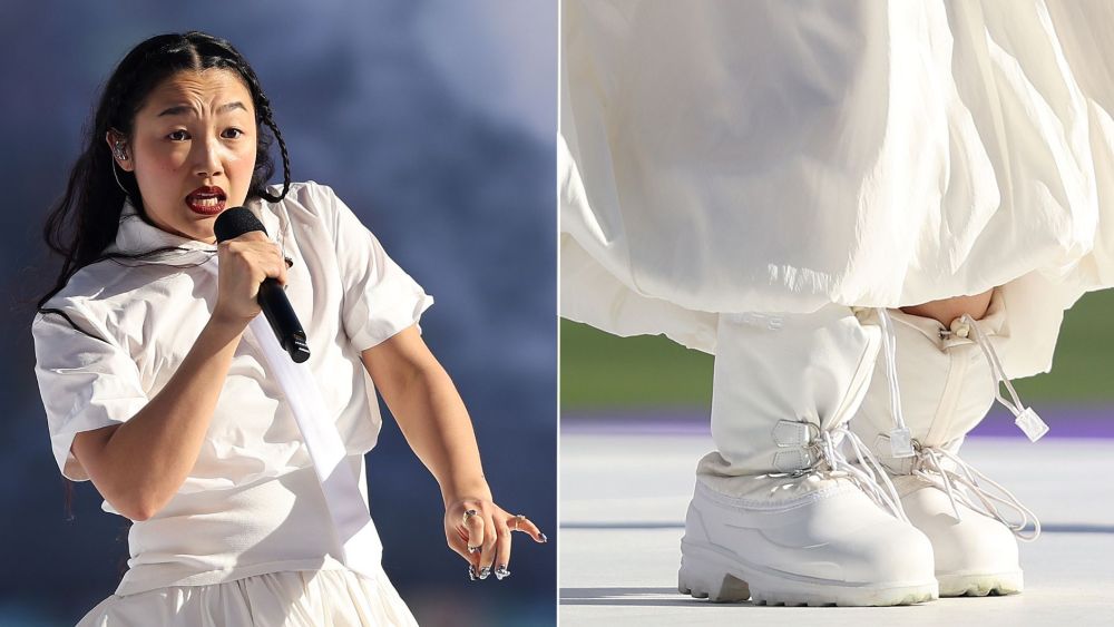 "KPop Demon Hunters" star Audrey Nuna performs in Nat's R920 snowshoe boots at the AFC Women’s Asian Cup opening ceremony on Sunday.