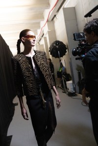 Backstage at Balmain Fall 2026 Ready-to-Wear Collection at Paris Fashion Week