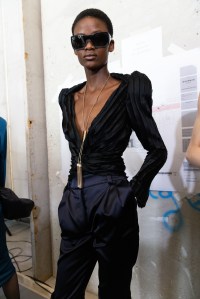 Backstage at Balmain Fall 2026 Ready-to-Wear Collection at Paris Fashion Week
