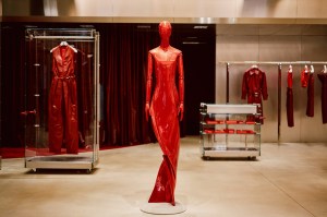 The ground floor of the new Ferrari London flagship on the corner of Old Bond Street and Piccadilly.