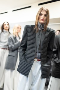 Backstage at Giorgio Armani Fall 2026 Ready-to-Wear Collection at Milan Fashion Week