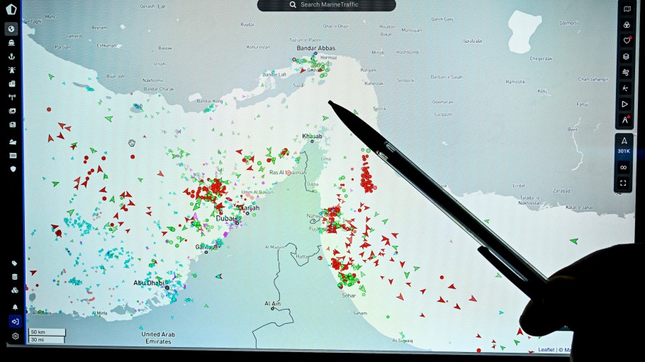 Tanker traffic through the Hormuz strait has plummeted 90 percent since the start of the military operation, according to data from MarineTraffic.