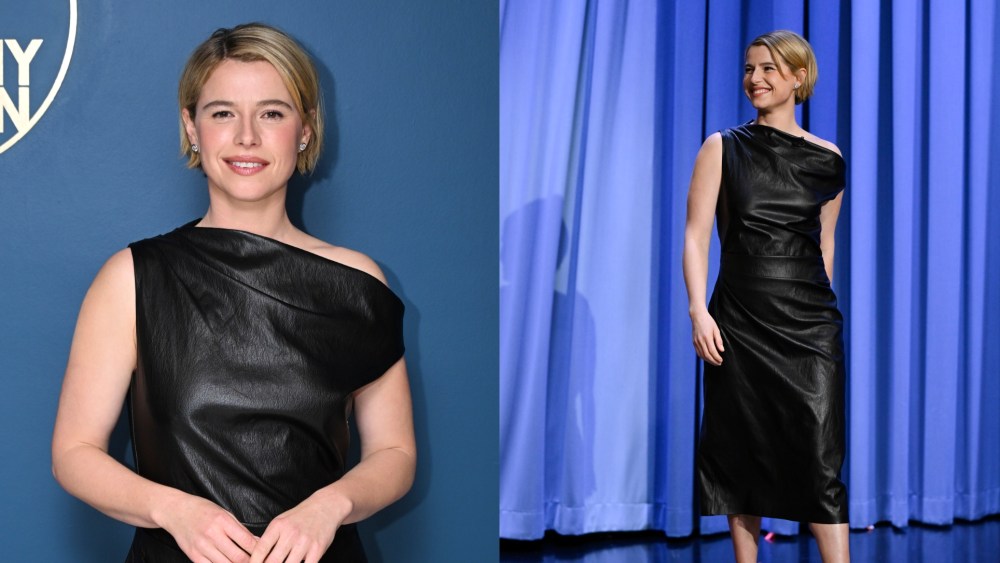 Jessie Buckley wears a little black dress on 'The Tonight Show'