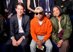 Alexandre Arnault, Pharrell Williams and Helen Lasichanh Williams