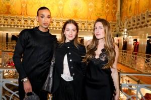 Cyrus Veyssi, Linoy Friedman and Audrey Peters at the LVMH Prize Cocktail during Paris Fashion Week held at Voyage Samaritaine on March 04, 2026 in Paris, France.