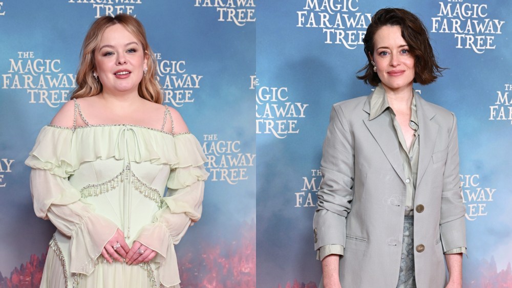 Nicola Coughlan wears Georges Hobeika, Claire Foy wears Acne Studios for 'The Magic Faraway Tree' premiere in London.