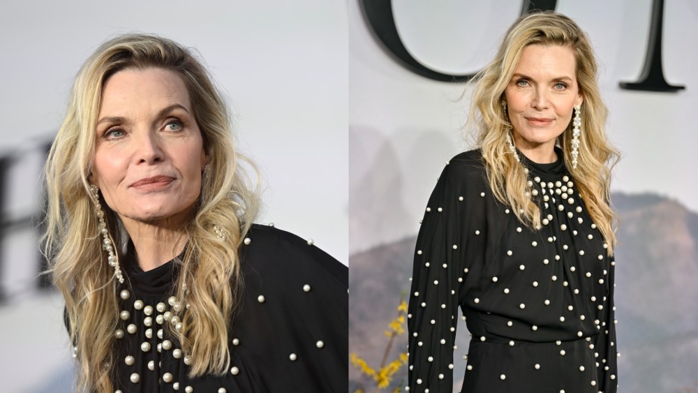 Michelle Pfeiffer wears Oscar de la Renta at "The Madison" premiere on March 4 in London.