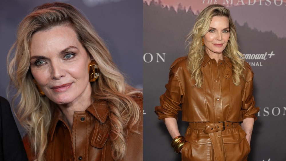Michelle Pfeiffer wears Saint Laurent at "The Madison" premiere on March 9 in New York City.