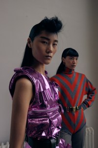 Backstage at Mugler Fall 2026 Ready-to-Wear Collection at Paris Fashion Week