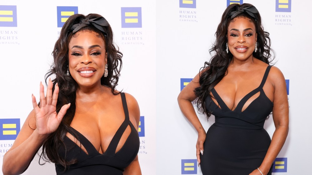 Niecy Nash-Betts wears a formfitting black dress to the Human Rights Campaign's 2026 Los Angeles Dinner on March 28 in Los Angeles.