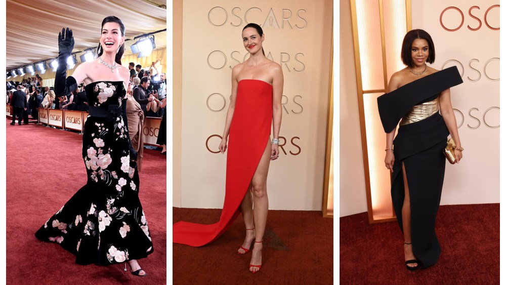 Anne Hathaway in Roger Vivier; Renate Reinsve in Giuseppe Zanotti; Regina Hall in Stuart Weitzman