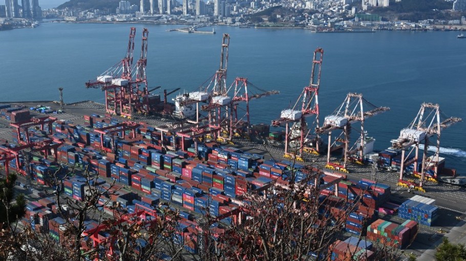 The Port of Busan in South Korea.