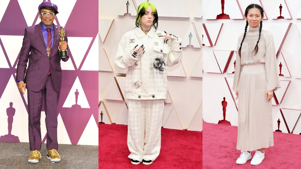 Spike Lee, Billie Eilish, Chloe Zhao shoes at the Oscars.