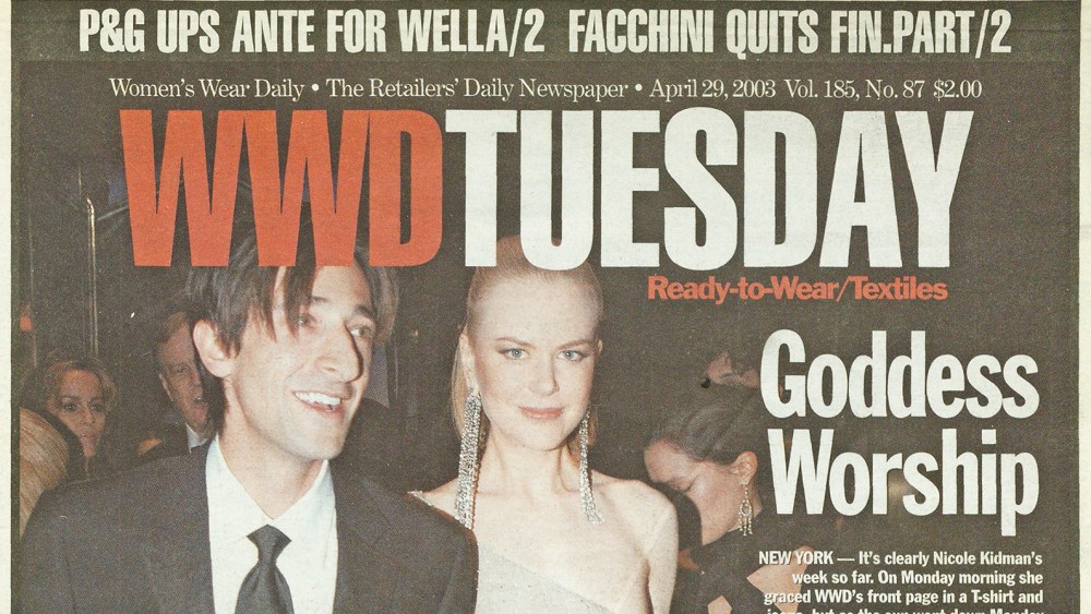 "Goddess Worship" WWD, April 29, 2003.