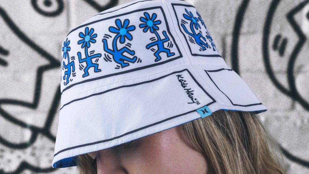 A look from the Hurley x Keith Haring collection.
