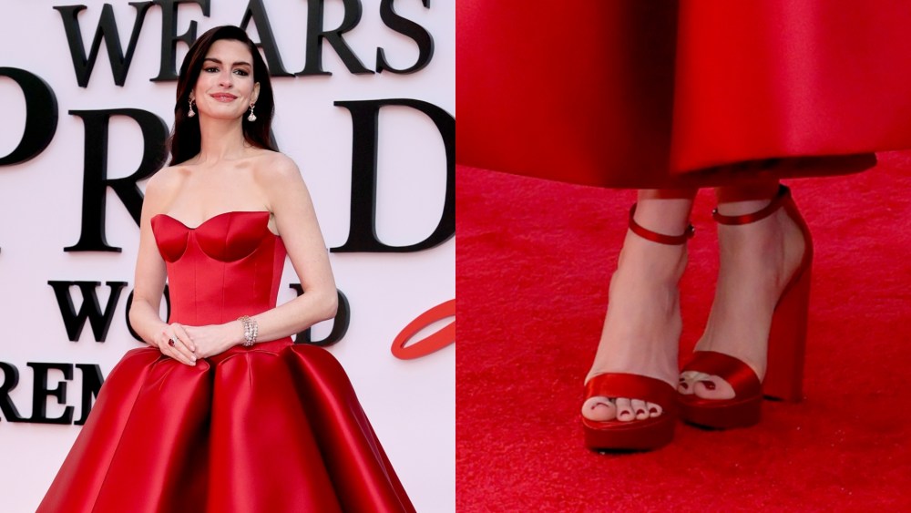Anne Hathaway attends "The Devil Wears Prada 2" New York Premiere on April 20, 2026 in New York City.