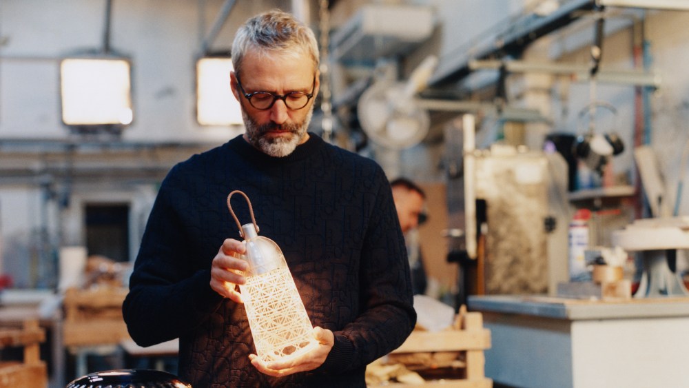Noé Duchaufour-Lawrance with a Dior Corolle lamp