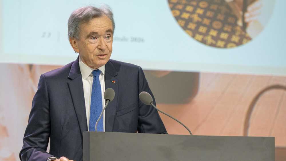 Bernard Arnault at the 2026 LVMH annual general meeting in Paris