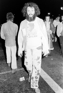 Concert goers attend Bob Dylan concert at the Forum near Los Angeles on Feburary 19, 1974.