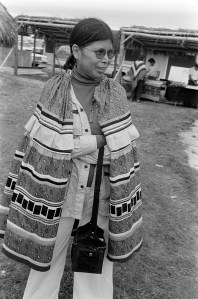 Miccosukee Indian Nation members attend the annual arts and crafts festival in southern Florida on December 24, 1976.