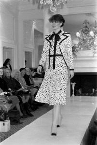 Sir Hardy Aimes fall 1978 couture collection fashion show, London.