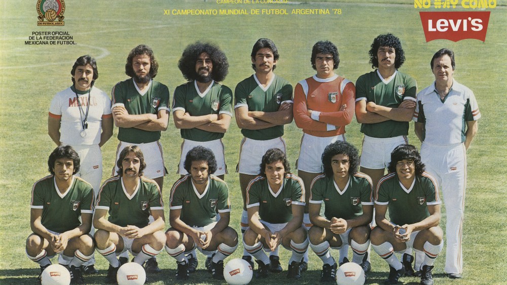 Levi's created kits for the Mexican soccer team in 1978.