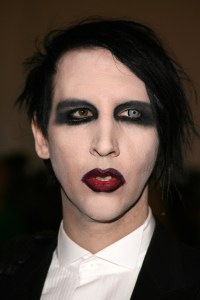 Marilyn Manson during The "Costume Institute Gala" celebrating "AngloMania: Tradition and Transgression on British Fashion". at Metropolitan Museum of Art in New York, New York, United States. (Photo by Sylvain Gaboury/FilmMagic)