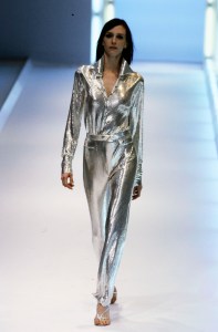 Paco Rabanne silver chainmail ensemble for fall 2000.