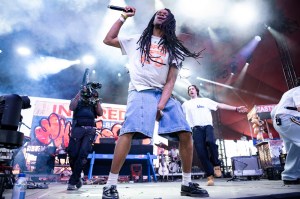 INDIO, CALIFORNIA - APRIL 18: (FOR EDITORIAL USE ONLY) (NOT TO BE LICENSED FOR ANY STANDALONE OR SPECIAL INTEREST BOOK PUBLISHING USE CONCERNING THE COACHELLA MUSIC FESTIVAL AND/OR STAGECOACH MUSIC FESTIVAL) (L-R) Cisco Swank and Sebastiano of WHATMORE performs during the 2026 Coachella Valley Music and Arts Festival - Weekend 2 - Day 2 on April 18, 2026 in Indio, California. (Photo by Timothy Norris/Getty Images for Coachella)