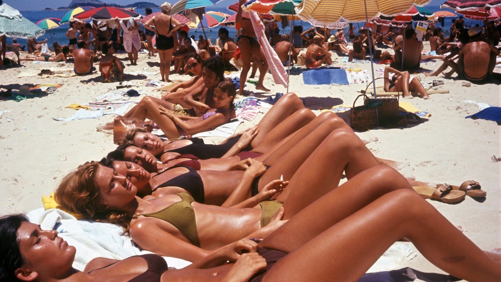 Women sunbathing on Ipanema Beach, Rio de Janeiro, circa 1990.